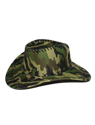 Funny Fashion Cowboyhoed met legerprint