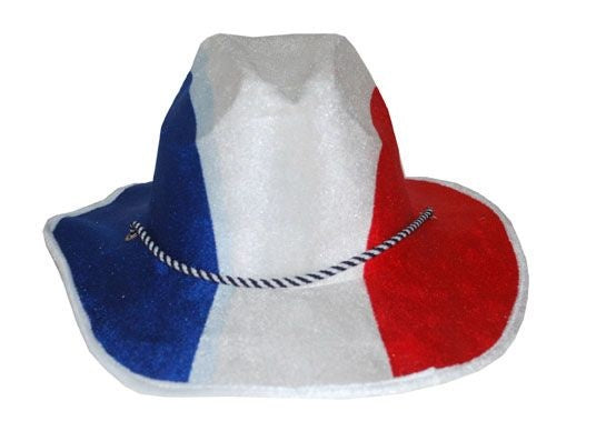 Funny Fashion Cowboyhoed rood wit blauw