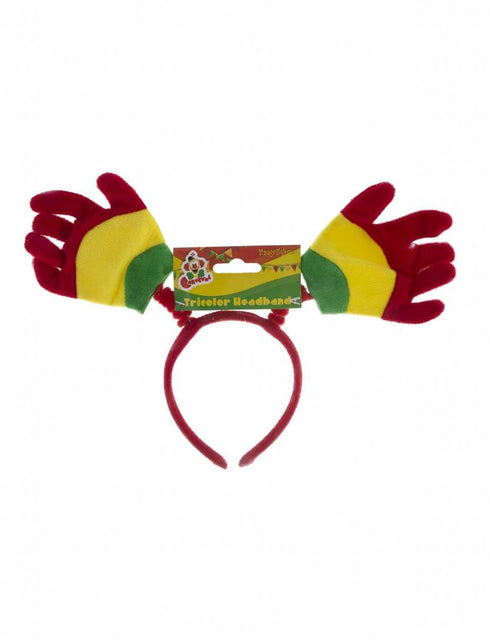 Funny Fashion Diadeem handen rood geel groen