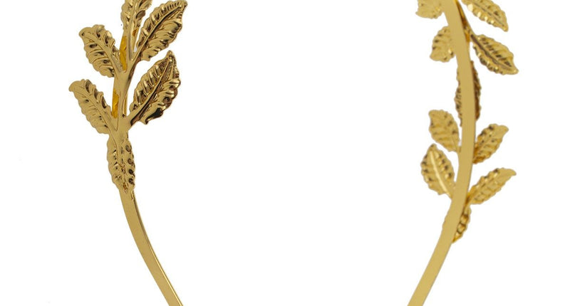 Funny Fashion Diadeem met nep gouden bladeren