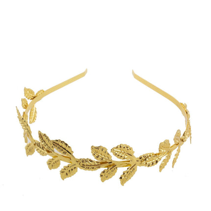 Funny Fashion Diadeem met nep gouden bladeren