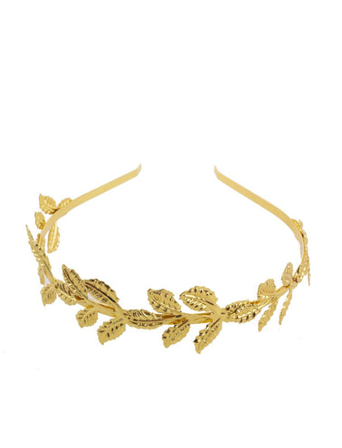 Funny Fashion Diadeem met nep gouden bladeren