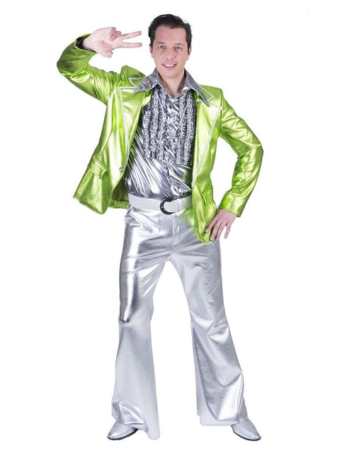 Funny Fashion Disco Broek Fever zilver