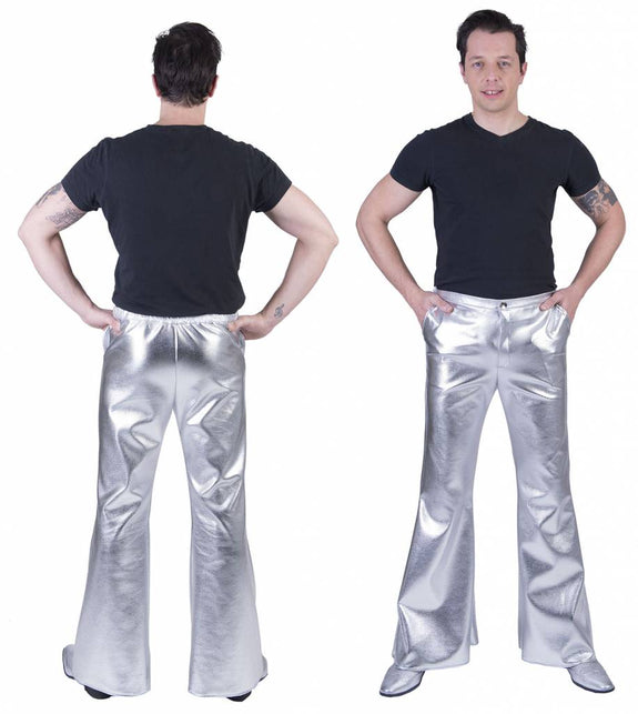Funny Fashion Disco Broek Fever zilver