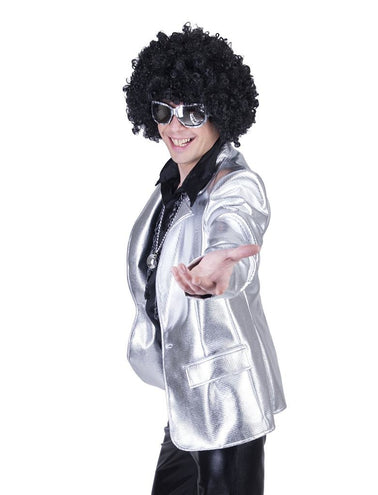 Funny Fashion Disco Fever jas zilver heren
