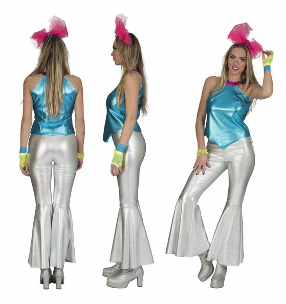 Funny Fashion Disco Fever Topje dames blauw