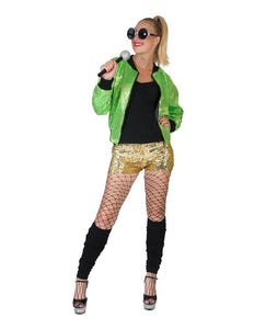 Funny Fashion Disco glitter korte broek goud