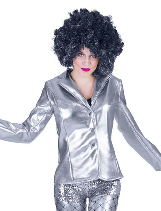 Funny Fashion Disco jas Fever zilver dames
