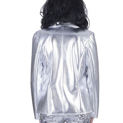 Funny Fashion Disco jas Fever zilver dames