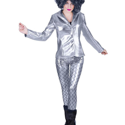Funny Fashion Disco jas Fever zilver dames