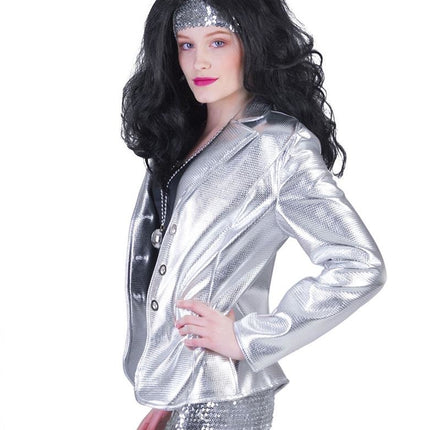 Funny Fashion Disco jas Fever zilver dames
