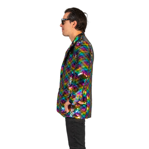 Funny Fashion Disco jas Jack regenboog print