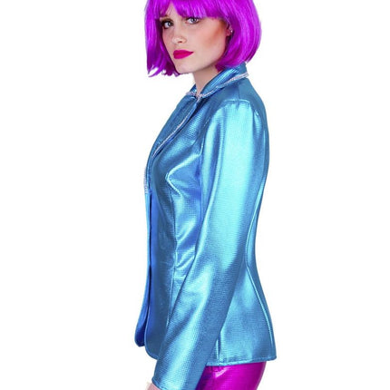 Funny Fashion Disco kostuum Fever dames blauw