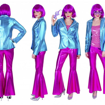 Funny Fashion Disco kostuum Fever dames blauw