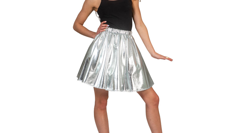 Funny Fashion Disco rok Milou zilver jaren 70