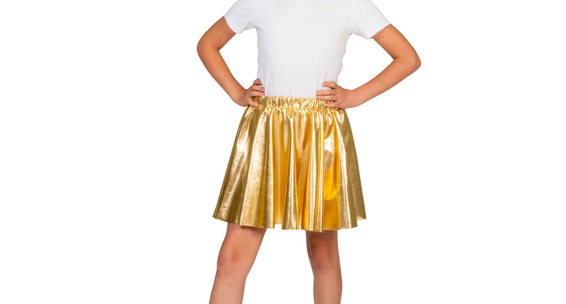 Funny Fashion Disco rok Sophie goud kinderen