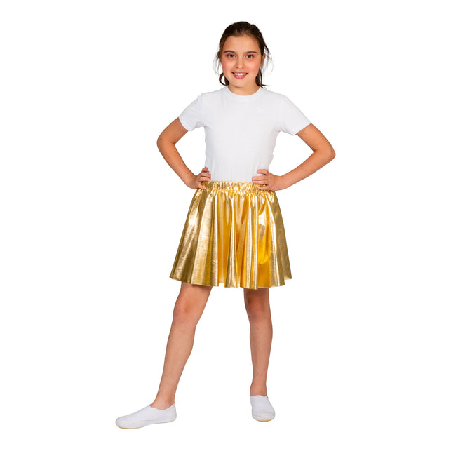 Funny Fashion Disco rok Sophie goud kinderen