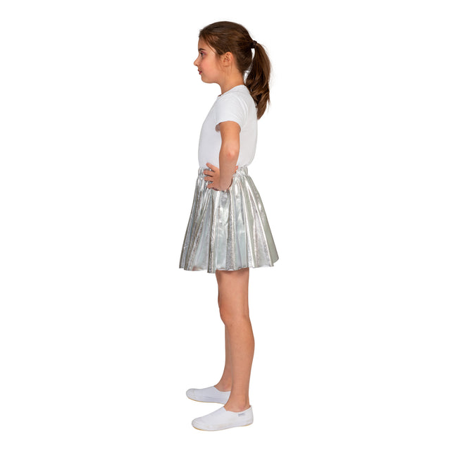 Funny Fashion Disco rok Sophie zilver kinderen