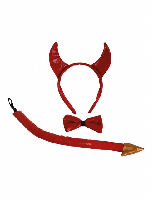 Funny Fashion Duivel set in rood voor Halloween