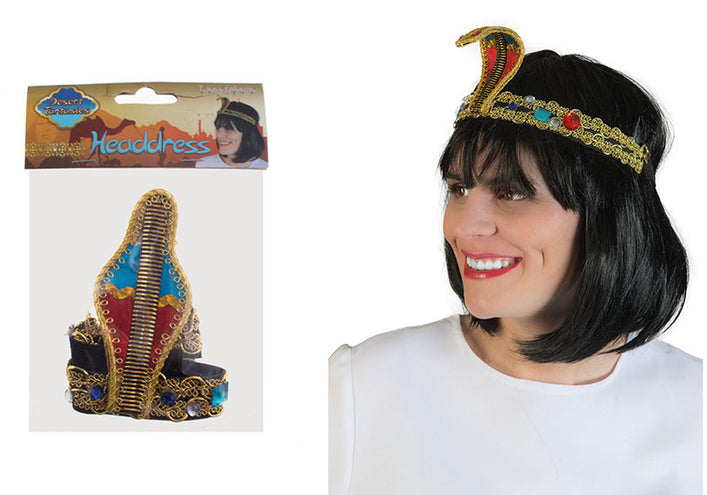 Funny Fashion Egyptische hoofdband met nep stenen