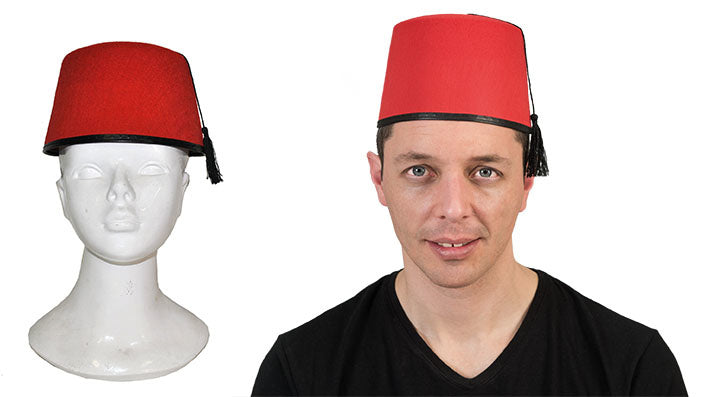 Funny Fashion Fez hoed Amin met zwarte kwast