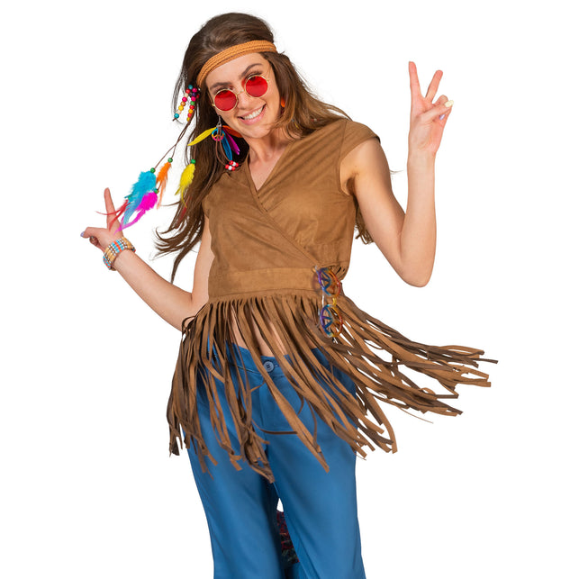 Funny Fashion Flower power shirt Evi dames