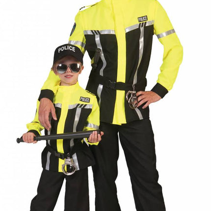 Funny Fashion Fluor gele politiepakjes voor kinderen
