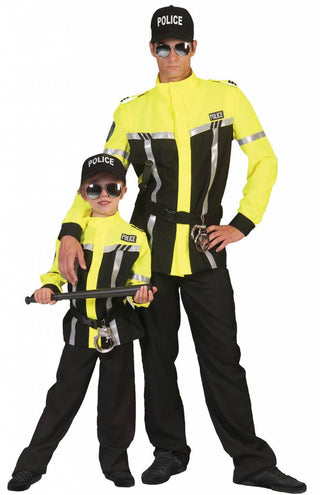 Funny Fashion Fluor gele politiepakjes voor kinderen