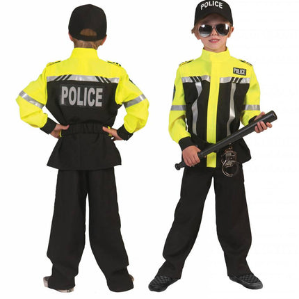 Funny Fashion Fluor gele politiepakjes voor kinderen