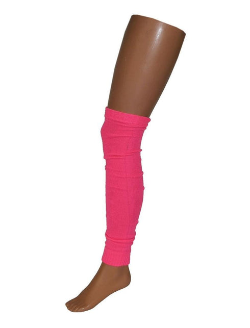 Funny Fashion Fluor roze beenwarmers 70cm