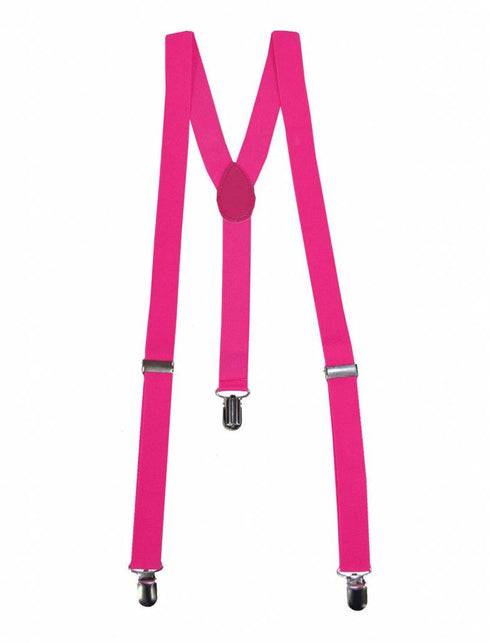 Funny Fashion Fluor roze bretels