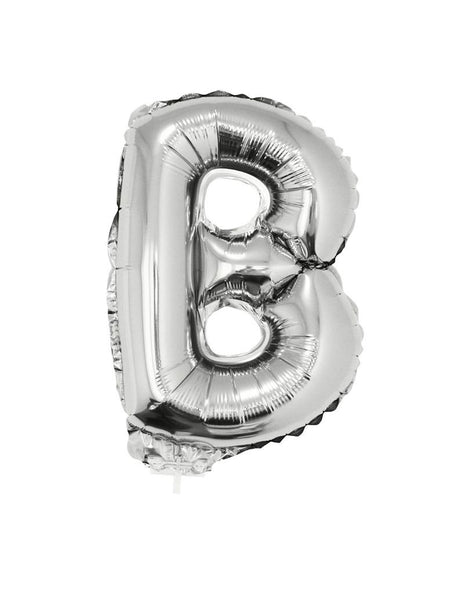 Funny Fashion Folie ballon letter B Zilver