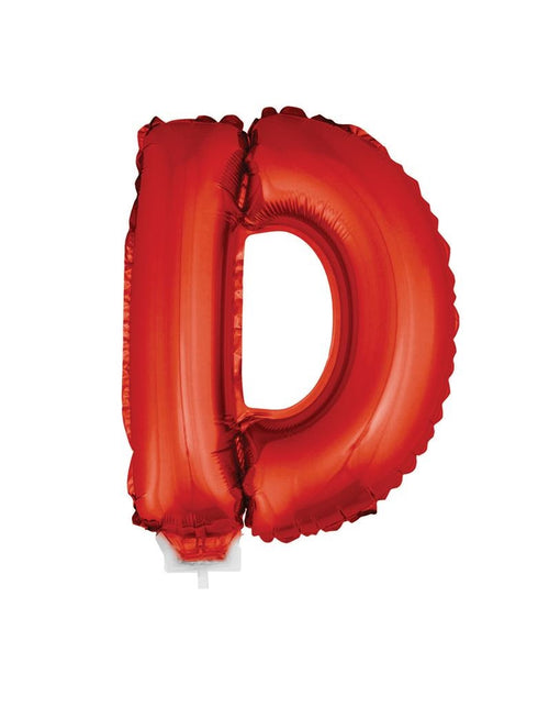 Funny Fashion Folie ballon letter D Rood