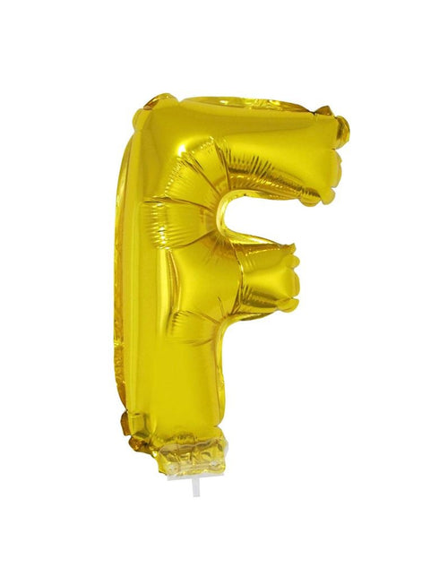 Funny Fashion Folie ballon letter F Goud