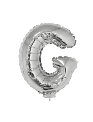 Funny Fashion Folie ballon letter G Zilver