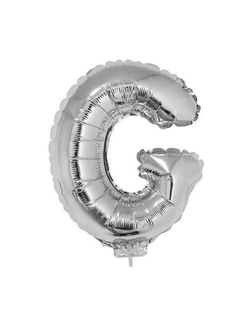 Funny Fashion Folie ballon letter G Zilver
