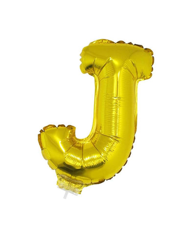Funny Fashion Folie ballon letter J Goud