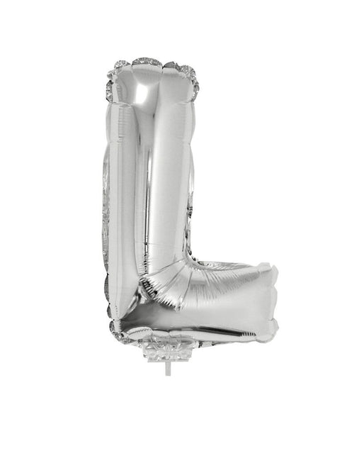 Funny Fashion Folie ballon letter L Zilver
