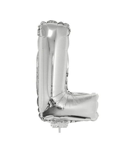 Funny Fashion Folie ballon letter L Zilver