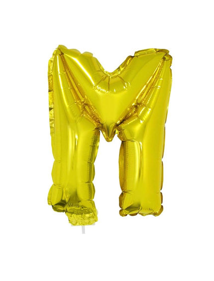 Funny Fashion Folie ballon letter M Goud