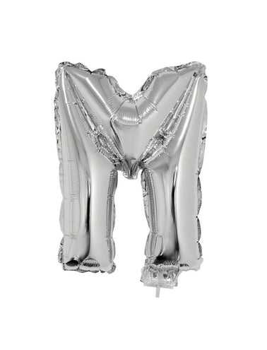 Funny Fashion Folie ballon letter M Zilver