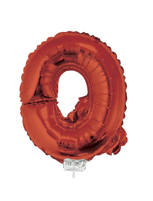 Funny Fashion Folie ballon letter Q Rood