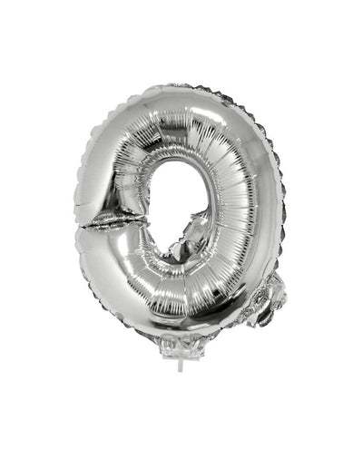 Funny Fashion Folie ballon letter Q Zilver