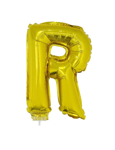 Funny Fashion Folie ballon letter R Goud