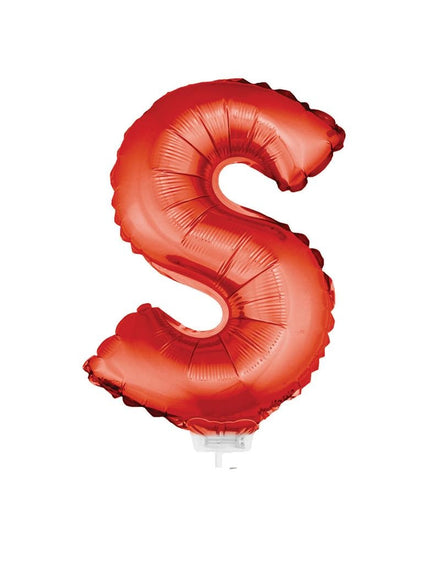 Funny Fashion Folie ballon letter S Rood