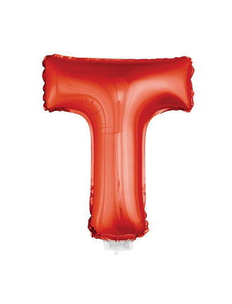Funny Fashion Folie ballon letter T Rood