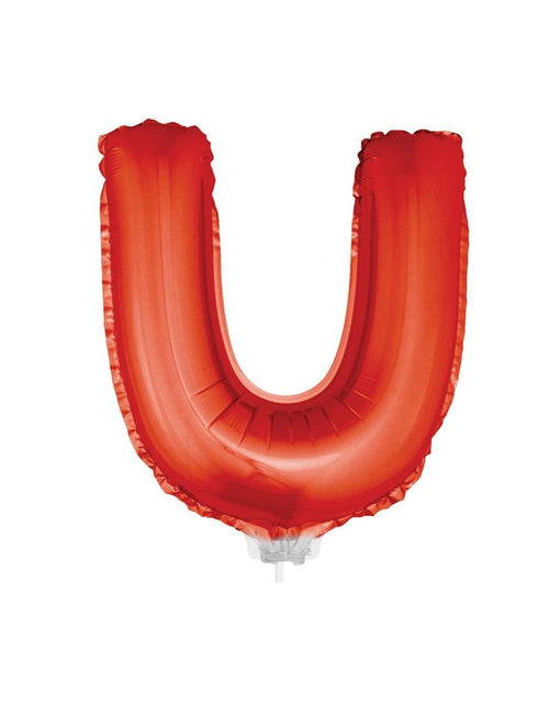 Funny Fashion Folie ballon letter U Rood