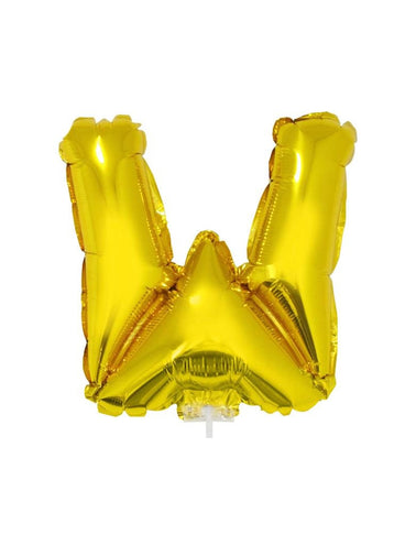 Funny Fashion Folie ballon letter W Goud