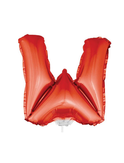 Funny Fashion Folie ballon letter W Rood