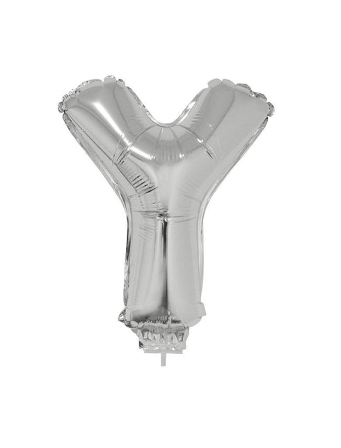 Funny Fashion Folie ballon letter Y Zilver